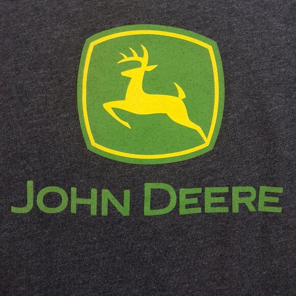 JOHN DEERE Tee Shirt Youth Large Y/L Unisex 3/4 raglan sleeve camo farm country - Picture 3 of 12